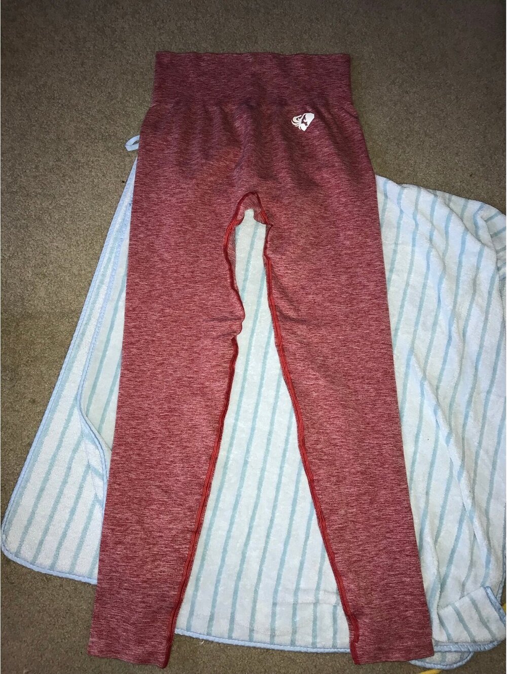 Women’s Best Burgundy Marled High Rise Leggings XL Workout Activewear